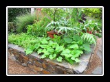raised beds made of designer rock